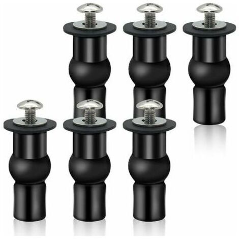 Toilet Seat Screws, 6 Pack Toilet Seat Fittings Universal Expanding Rubber Toilet Seats (1/5)