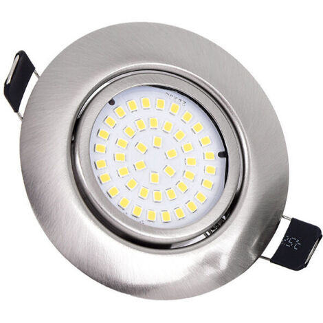 LED Recessed Spotlights 1pc Adjustable Round 5W Ultraslim Cool White 6000K 500LM 230V IP44 Recessed Ceiling Lighting for Bathroom, Kitchen, Living Room, Hallway (1/3)