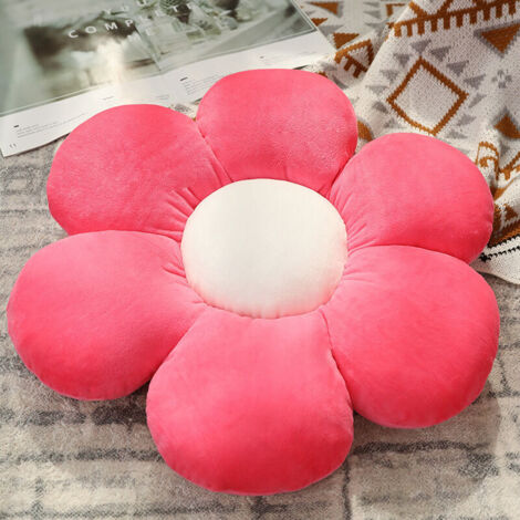 Flower pillow, seat cushion for flower floor pillow, watching TV, flower cushion, suitable for children and teenagers pink (1/5)