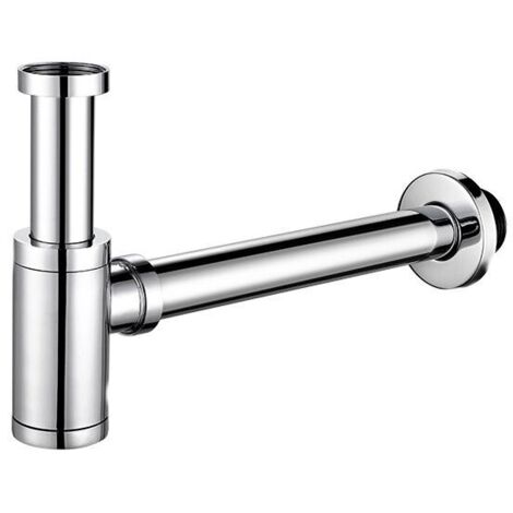 Brass Sink Trap, Universal Design Trap 45 x 40/50mm, Waste Trap with Expandable Extension Tube 120-225mm, Anti Odor Leak Proof (Model A Chrome) (1/5)