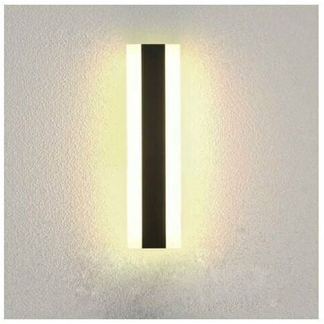 LED Long Wall Lamp Villa Wall Lamp Villa Porch Outdoor Sconce IP65 Waterproof Wall Sconces Black Long Light Strip Aluminum Outdoor Wall Sconce-30CM, Warm Light