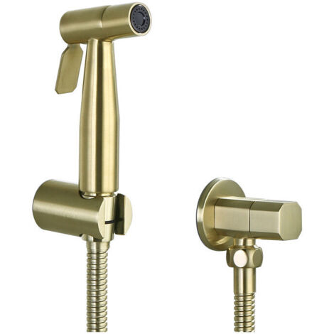 Stainless steel toilet and bidet toilet sprayer,gold (1/5)