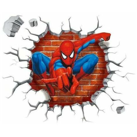 Spiderman Wall Stickers DIY Removable Spiderman Kids Theme Art Boy Bedroom Wall Sticker - (1/5)