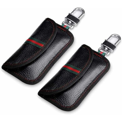 Pack Car Key Signal Blocker Case Blocks RFID Signals for Car Security Anti-Theft Remote (5 x 8cm, Black) (1/4)