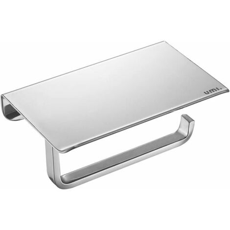Toilet Roll Holder with Stainless Steel Shelves Toilet Paper Holder with Shelf chrome toilet roll holder with phone holder (1/5)