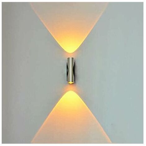Indoor Wall Sconce LED Wall Lamp, 2W Up Down Modern Aluminum Light Fixture for Indoor Hallway Living Room Utility Atmosphere Garage(Warm White) (1/5)