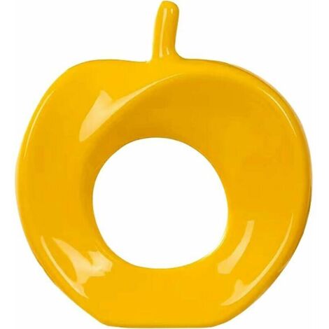 Apple Decor Statue and Other Decorative Object Ceramic Apple Ornaments Apple Statue Sculpture Decoration Modern Yellow Accents Decor Apple Statues for Home Decor Library, Patio, Office, Living Room, T (1/5)