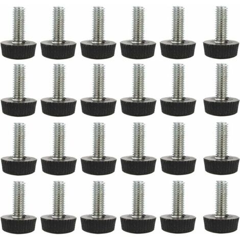 24pcs Adjustable Furniture Feet Leveling Glider Base Leg Table Chair Adjustable Floor Protection Furniture Glider M8 x 20 x 20 mm (1/5)