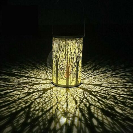 Portable Lantern, Waterproof Garden Decorative Tree Style Projection Lamp with Sun Lamp Suspended Solar Lantern (Tree Style) (1/3)