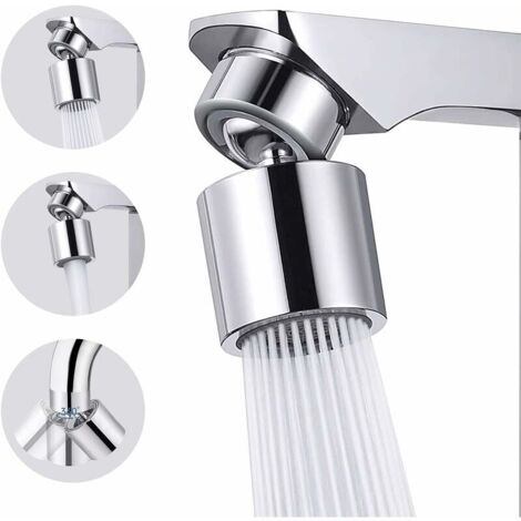 360° Swivel Dual Function Faucet Aerator, M22/M24 Water Saving Faucet Aerator, Filter Faucet Extension, Multifunctional Adjustable Kitchen Faucet Nozzle Sprayer (1/5)