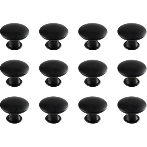 12 Pieces Drawer Knobs Furniture Knobs Drawer Pulls (Black) (1/2)
