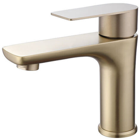 Hand basin faucet Gunmetal steel mixer tap with cold and hot water basin faucet(gold) (1/3)