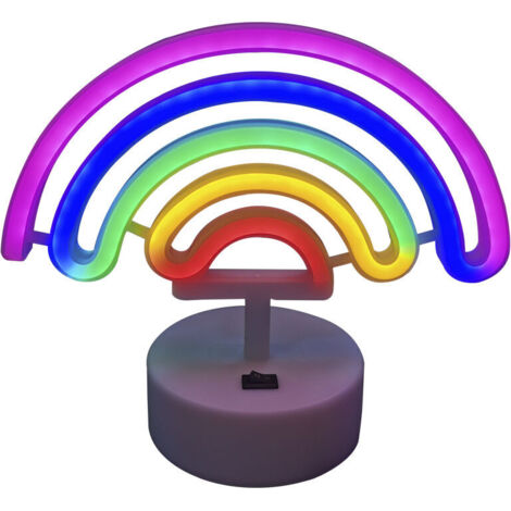 Rainbow Night Light Rainbow Light Neon Wall Lamp Rainbow Neon Light Battery or USB Operated (1/5)