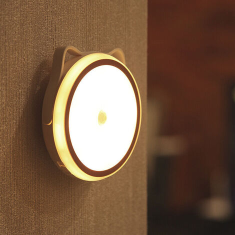 Sensor Lights USB Rechargeable Wireless Wall Light LED Lamps Auto/On/Off Stairs Living Room Bathroom Corridors Closet Kitchen Cabinets (600mah，Warm White) (1/5)