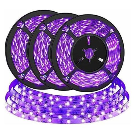 6M UV LED Strip, BRTLX Black Light UV LED Strip, LED Strip USB Port DC5V Purple Light SMD 2835 LED for Home Lighting, Party, Bar Halloween Christmas Evening Fluorescent Body Painting, 3 Pieces x2 (1/5)