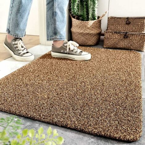 Outdoor Entrance Doormat Outdoor Entrance Doormat 87 x 57 / Non-Slip Outdoor Doormat/Doormats for Outdoor Entrance/Interior Doormat Made to Measure Washable 57 x 87 Brown (1/5)