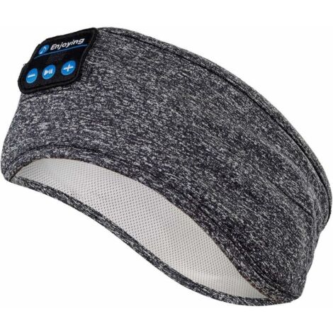 Wireless Sleep Headphones Bluetooth V5.0 Sports Headband Headphones with Ultrathin HD Stereo Speakers, Perfect for Sports, Side Sleepers, Airplane Travel, Meditation and Relaxation Gray (1/5)