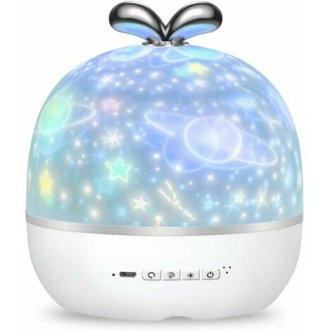 Kids Projector Lamp, 360° Rotating Baby Night Light Projector LED 6 Theme Night Light Starry Sky Projection 6 Modes Ceiling Projector Light Nursery Gift Birthday Party (1/5)