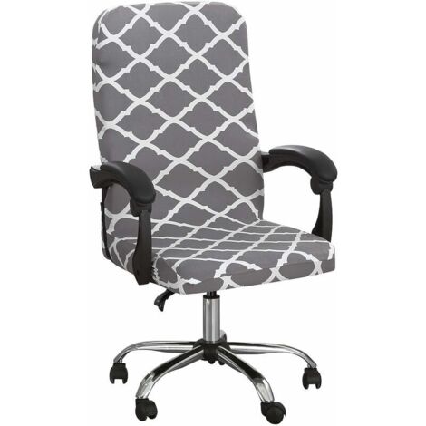 Stretch Office Chair Cover Universal Detachable Rotating Chair Cover Modern Chair Covers Washable Office Chair Cover Chair Cover for Office Gaming,M,Grey (1/5)