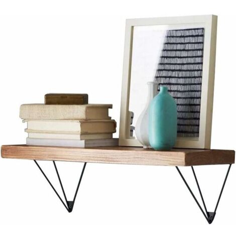 2X Iron Wall Shelf Bracket,Triangle Fixing Bracket,Hairpin Shelf Bracket,Decorative Floating Gusset Metal Shelf Bracket,for Home Office(black16cm) (1/4)