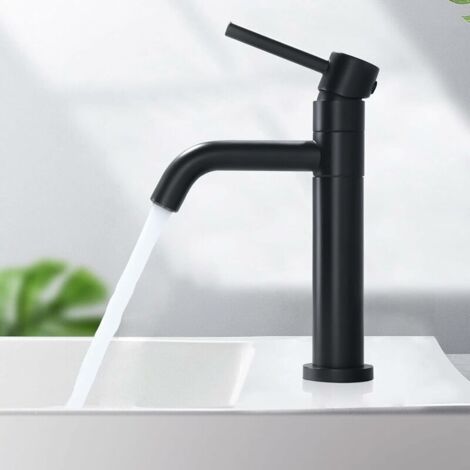 Black Bathroom Faucet, Brass Basin Sink Mixer Tap, 360° Swivel Bathroom Mixer Tap, Anti-Splash (1/5)