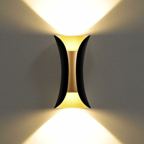 Modern Waterproof LED Wall Lamp Wall Sconce Up Down Aluminum LED Wall Washer Indoor Outdoor for Bathroom Bedroom Hallway Living Room Porch Staircase, 12W White (1/5)