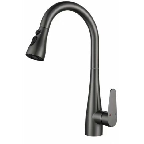 Kitchen Mixer Tap-Sink Faucet, with Pull-out Spray, Cold & Hot Available (1/4)