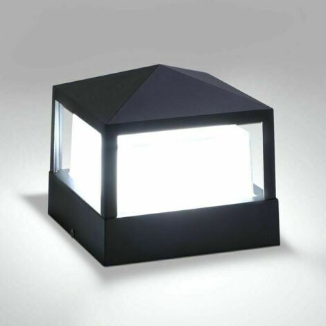 Post Lamp Pillar Lamp Gate Lamp Outdoor Light Column Lamp Villa IP65 Waterproof Aluminum Garden Landscape Lawn Door Fence Entrance Light, Cool White [Energy Class A++] (1/5)