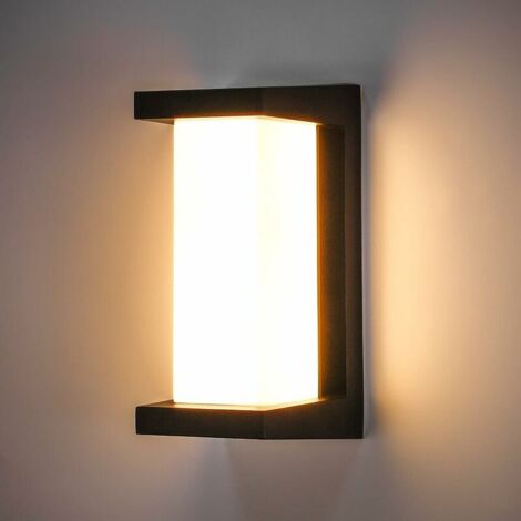 12W Outdoor Wall Light 3000K Modern Aluminum Wall Light IP65 Waterproof Indoor Outdoor Garden, Courtyard, Lobby, Corridor Wall Sconces