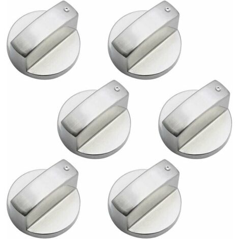 Universal Metal Control Knobs Gas Stove Knob 6mm Universal Control Knobs Stove Knob for Gas Stove Cooker Oven Hob(6 Pieces)LO-Ron (1/5)