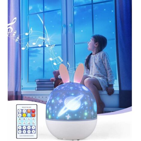 Baby Projector Night Light, Kid's Led Night Light Musical And Luminous Lamp 360° Rotation, 8 Songs, 4 Projection Movies, For Kids, Baby, Bedroom, Gifts, Birthday (1/4)