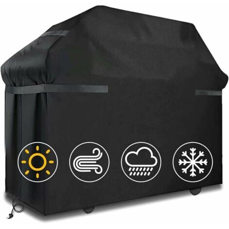 BBQ Covers Waterproof BBQ Cover Windproof, Tearproof BBQ Cover with Straps and Storage Bag (145x61x117cm) (1/5)