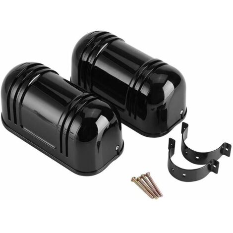 Dual Beam Photoelectric Infrared Sensor Barrier Detector 100M Alarm Tamper Alarm Output for Park Courtyard Gate Door Window Burglar Alarm System (1/5)
