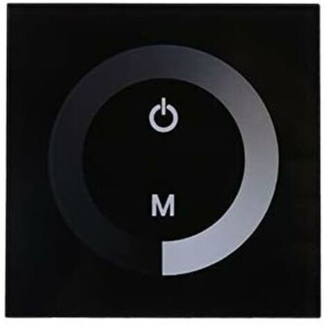 DC 12-24V LED Touch Wall Controller Panel with Brightness Changing Dimmer Switch for Adjusting Lights (Color : Black) (1/5)