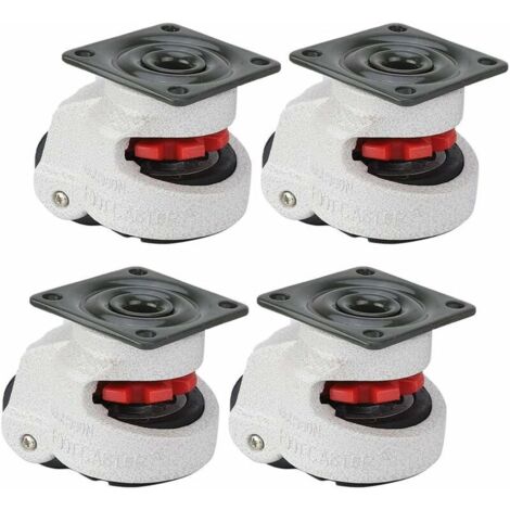 4 Pieces 2.8 Retractable Leveling Caster, Industrial Swivel Caster, 330lb Capacity Swivel Wheels (1/5)