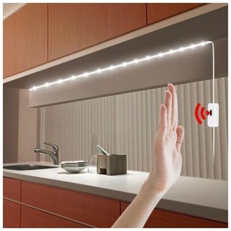 White LED Strip Lights 5M Upgraded Dimmable LED Strip Lights 6500K Bright White Strong Adhesive 300pcs Flexible LED Strip Lights for Mirror Kitchen Cabinet (1/5)
