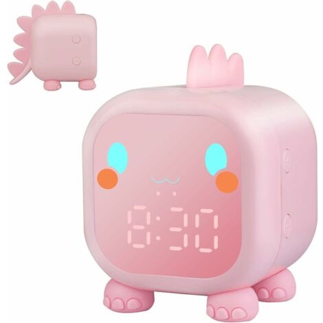 Children's Alarm Clock for Girls Boys Dinosaur Light Up Alarm Clock Digital Child Lamp Alarm Clock Night Light Day Night Child Kindergarten Alarm Clock Volume Adjustable with Snooze Countdown Timer (1/5)