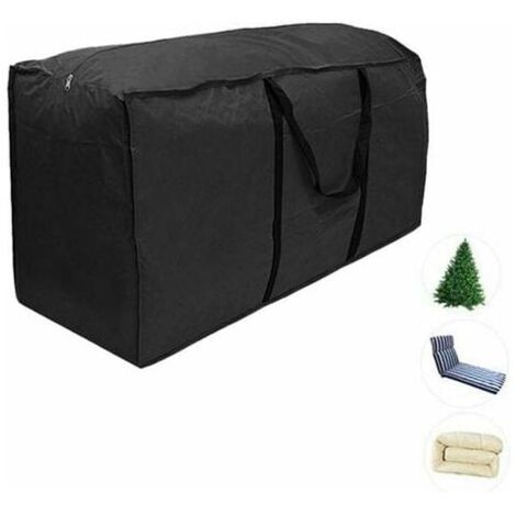 Outdoor Cushion Covers Storage Bag Furniture 210D Water Resistant Garden Patio Seat Duvet Christmas Tree Zipped Protective Cover Storage Carrying Handbag Black (S: 1164751cm) (1/5)