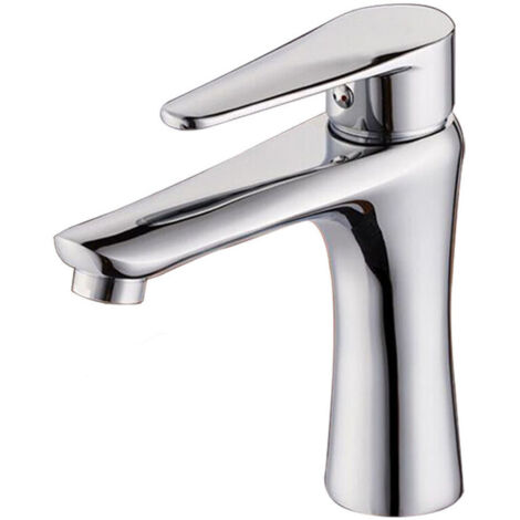 Single lever basin mixer, basin tap, bathroom sink, bathroom tap, water saving tap, taps, chrome, Comes with a 60cm hose (1/3)