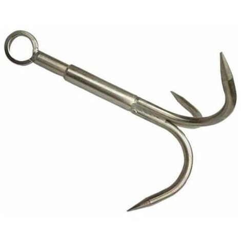 Stainless Steel 3-Prong Grappling Hook, Gravity Climbing Anchor and Retrieval Hook (Medium) (1/5)