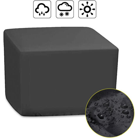 82 x 82 x 61cm Waterproof Fire Pit Cover Garden Patio Burner BBQ Cover Outdoor Furniture Cover (1/5)