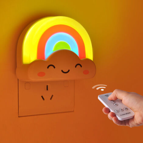 Rainbow Night Light, 0.5W Plug-In Night Light for Kids, Dusk to Dawn LED Sensor, Cute Nursery Gift, Nightlight for Baby, Girl, Boy, Toddler (1/5)
