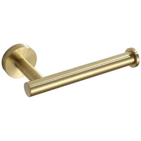 Toilet Roll Holder Bathroom Tissue Paper Dispenser SUS304 Stainless Steel Wall Mounted Brushed Gold (1/4)