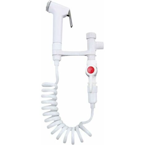 ABS Toilet Sprayer White Handheld Sprayer ABS Hand Shower Bidet Sprayer Shower Head Kit Home Tool Hose Length 1.5m(1.5m)
