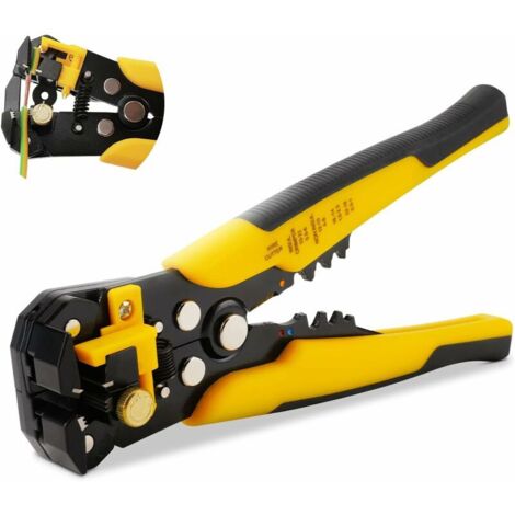 Automatic wire stripper AWG 10-24, 3 in 1 multi-function wire stripper crimping pliers 8 inch cutting length adjustment wire stripper electronic maintenance home use