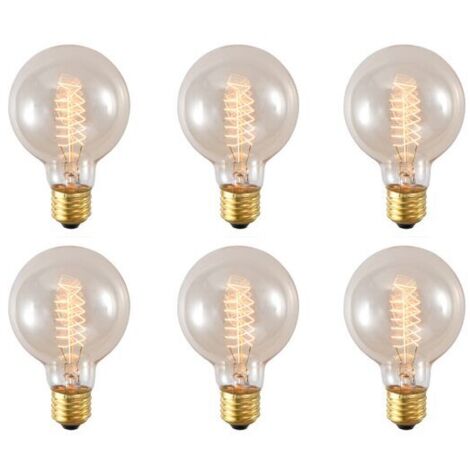 Pack 40W Edison Incandescent Bulbs Medium Base E27 Dimmable Bathroom Light Bulbs (1/5)