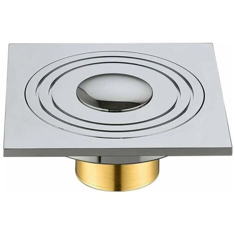 Linear Shower Floor Drain Shower Drain Cover,Full Copper Deodorant Thickened Deep Water Sealed Floor Drain Linear Shower Drain (1/4)