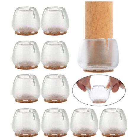 10 PCS Silicone Furniture Feet Pads Felt Chair Leg Floor Protectors Prevent Scratches (diameter 12-16mm) (1/5)