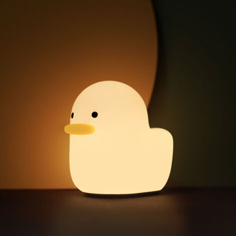 Soft and Bright Duck Light - Cute Animal Night Light for Babies, Toddlers, Kids, Women - Silicone Night Light - USB Rechargeable, Touch Control, Timer Setting, Portable (1/5)