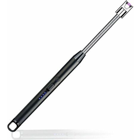 Electric Candle Lighter, USB Rechargeable Electric Lighter Electronic Arc Lighter with 360º Hose Windproof Black Business (1/5)